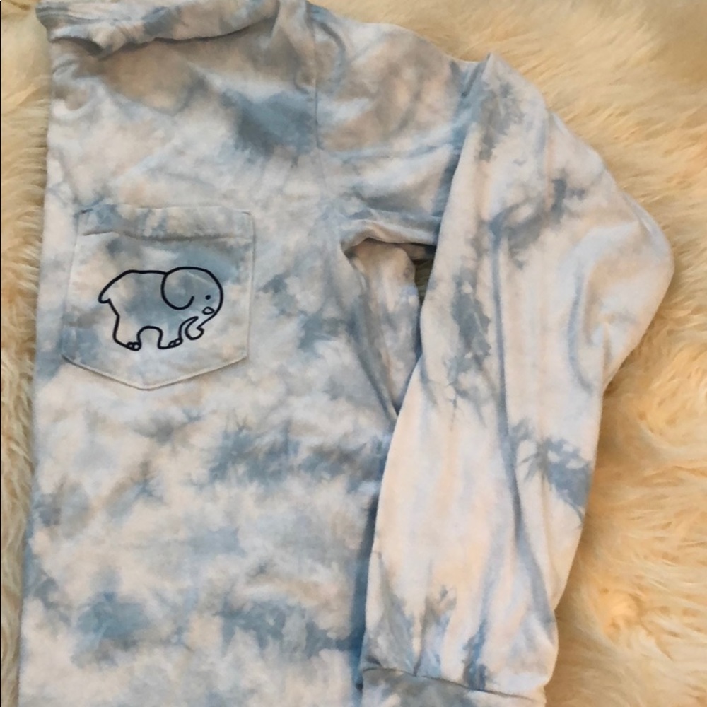 Tie-dye Long Sleeve Ivory Ella Tee
